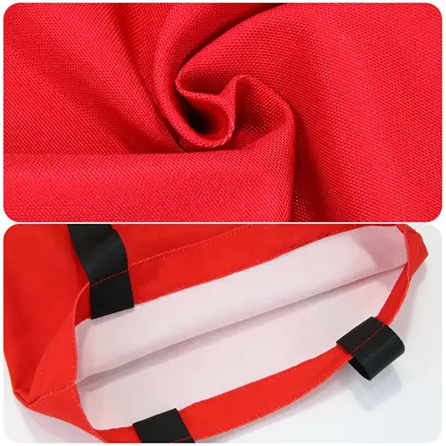 Promotional Cheap Printed Red Reusable Shopping Travel Tote Bag With Zipper